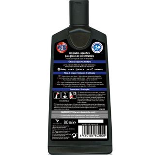 Limpiador Vitrocerámica Vitroclen Crema Botella 200 Ml