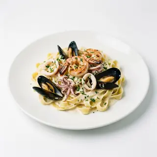 Pâtes Sauce Blanche Fruits De Mer