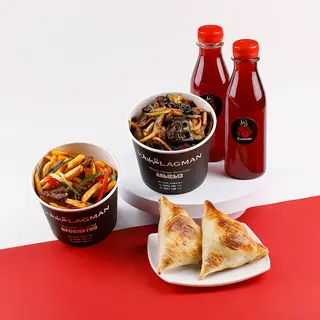 Комбо микс Фри с мясом и Wok лагман (900г)