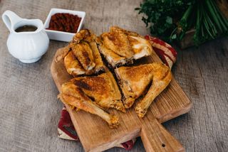 სოფლის წიწილა შემწვარი