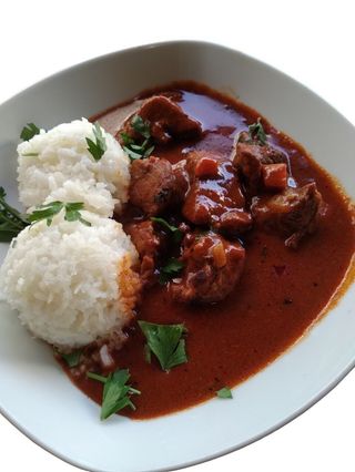 Винен кебап с бял ориз (350г)