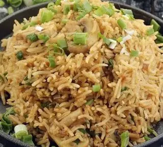 Mushroom Tomato Corn Fried Rice