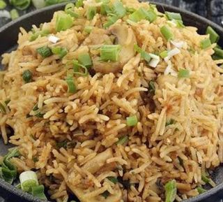 Mushroom Tomato Corn Fried Rice