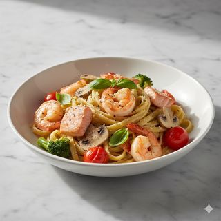 Pasta Salmón y Gamba