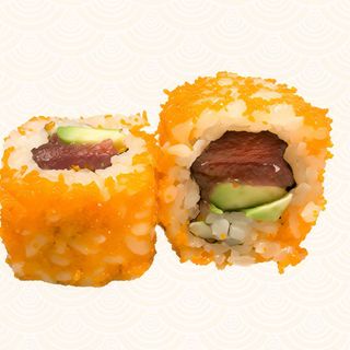 California Roll Tobikko, salmon, aguacate y pepino (8uds)