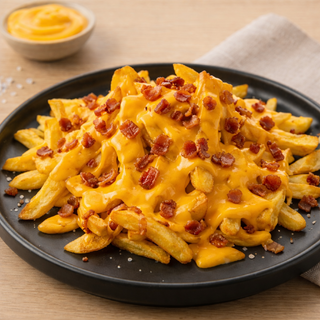 CARTOFI PRAJITI CU BACON SI SOS CHEDDAR