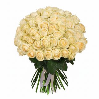 Букет з 51 кремової троянди