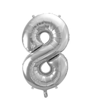 Cyferka 8 z helem ( srebrna )