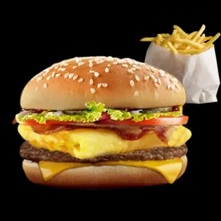 Egg burger+ Frites