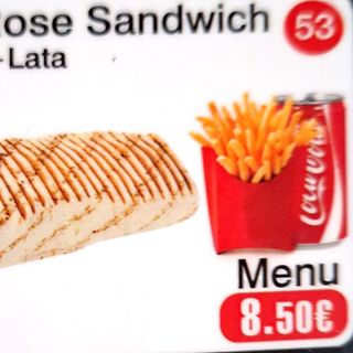 Menú Pollo Rose Sándwich