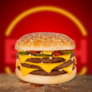 Triple cheeseburger