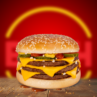 Triple cheeseburger