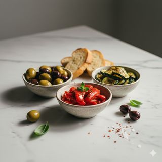 Tris sott'olio (semi di vita) con bruschette