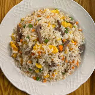 Arroz frito con ternera