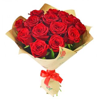 Bukiet 15 róż rozmiar średni