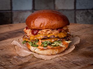 Kimchi smash burger