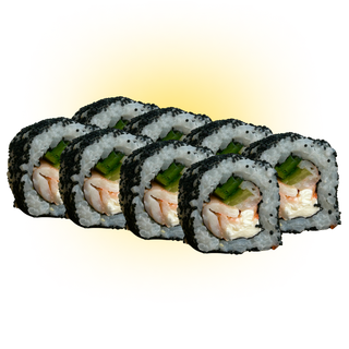 Kalifornia z krewetkami w kawiorze