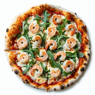 Gamberetti, rucola e panna