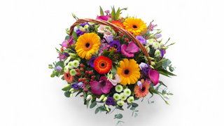 Šarena korpa s cvećem LUX