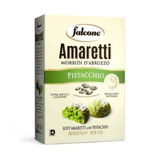 Amaretti Pistacchio - Miękkie Ciasteczka Pistacjowe 170g
