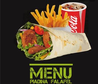 Piadina felafel, patatine e bevanda a scelta 