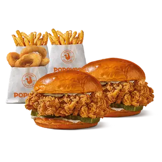2 The Chicken Sandwich + 2 patatas + 8 aros de cebolla