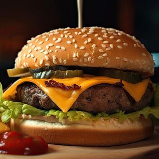 MENU Cheeseburger de Carne no Prato XXL 