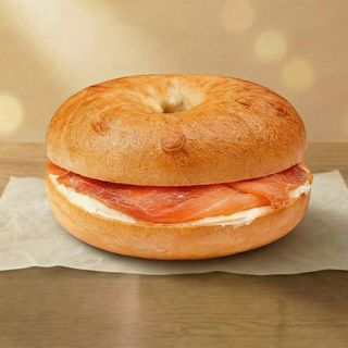 ბეიგელი ორაგულით და ყველით