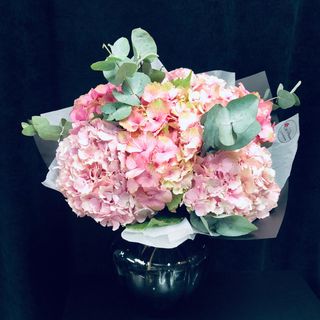 Buchet din 7 Hortensii Roz
