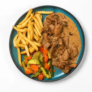 Plat Émincé de Poulet + Coca Cola 33cl
