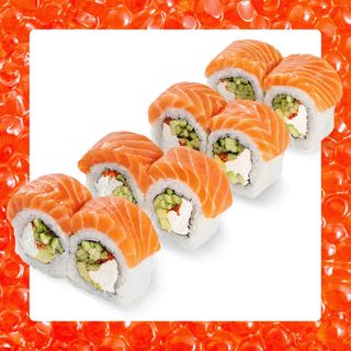 Рол Філадельфія Де Люкс зі слабосолоним лососем