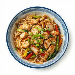 82. Chicken Yakiudon