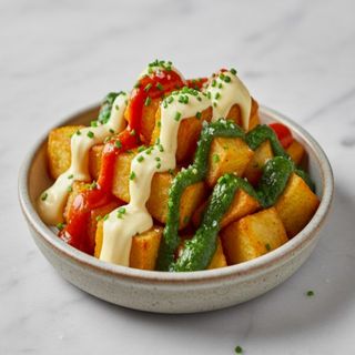 Patatas con 3 salsas (ración)