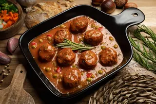 Albóndigas de cerdo de Castañas