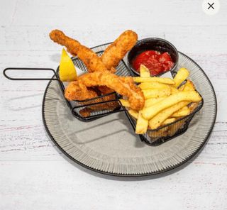 Paluszki rybne 4 szt. z frytkami