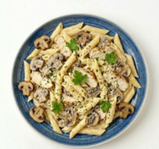 Penne Alfredo (Poulet & Champignons)
