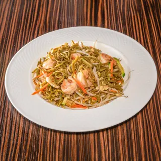158. Soba con gamberi