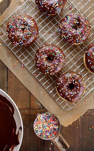 Chocolate sprinkle doughnut
