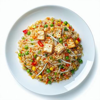 Ryż smażony z warzywami i tofu