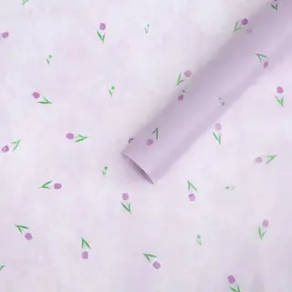 Флизелин (фиолетовый + фиолет. тюльпаны)