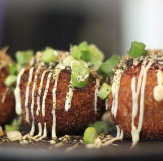 Croquetas de Batata Doce e camarão