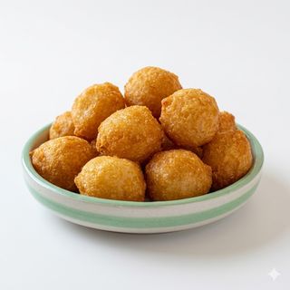 Buñuelos De Queso Edam Con Salmorejo De Albahaca (Ración)