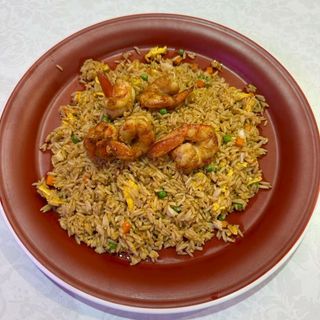 Arroz salteado con gambas