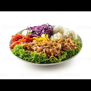 Piatto kebap con riso 