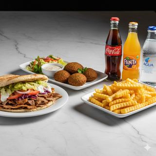 Döner kebab o falafel menú