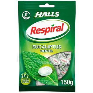 Caramelos Sabor Eucalipto Halls Sin Gluten 150 Gr.