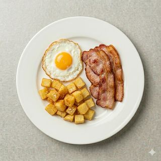 Bacon Con Huevo Y Patata