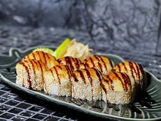 Запечений з креветками