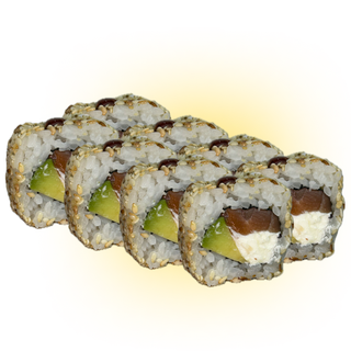 Philadelphia łosoś z avocado w sezamie