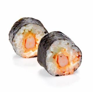 Rollo de langostino frito (8 piezas )